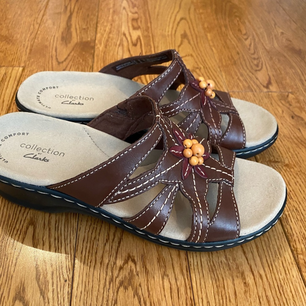 Clarks slip on sandal